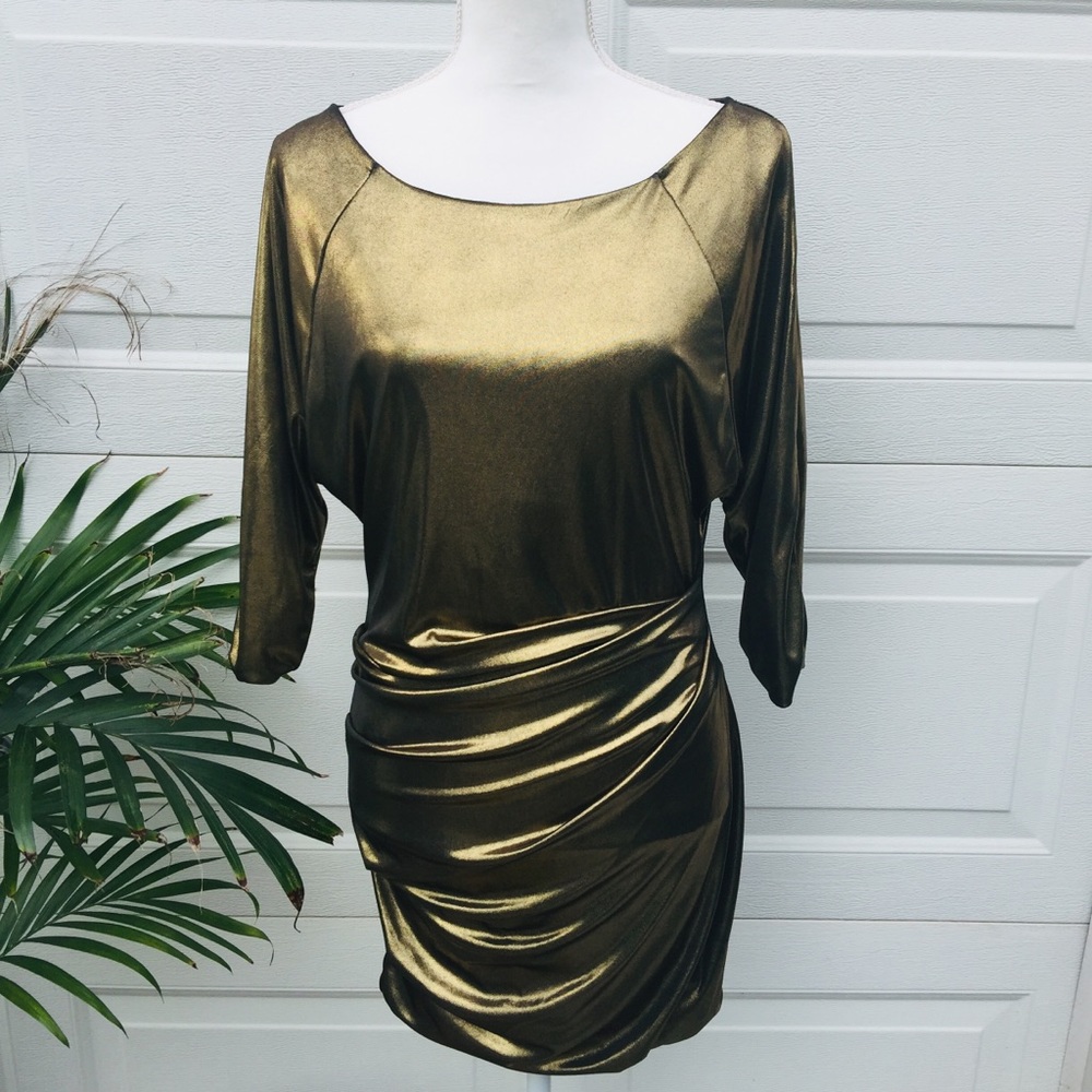 Rachel by Rachel Roy Liquid Gold Dress